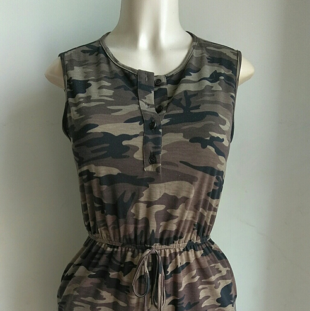 Military Print Romper